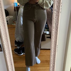 shein brown straight leg jeans